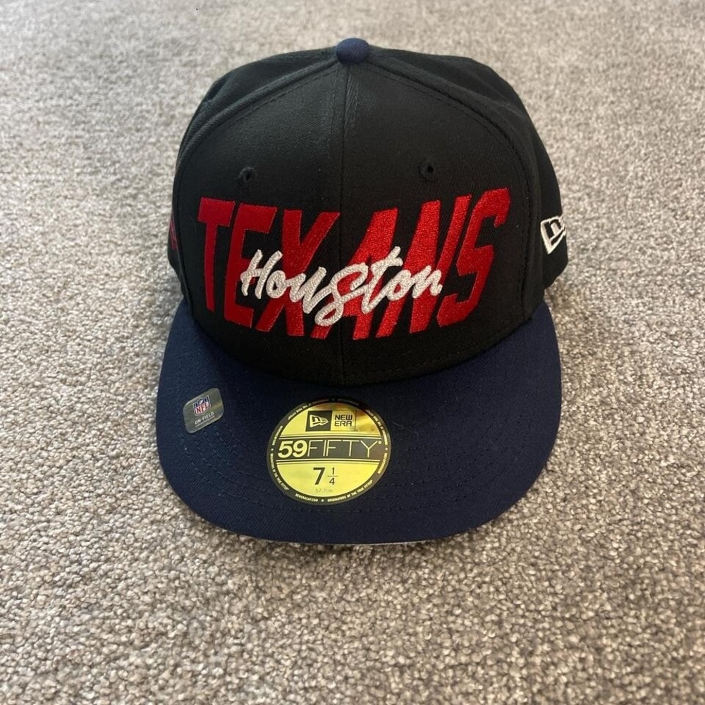Houston Texans New Era 59FIFTY Fitted Hat Size 7 1/4 NFL Cap New
